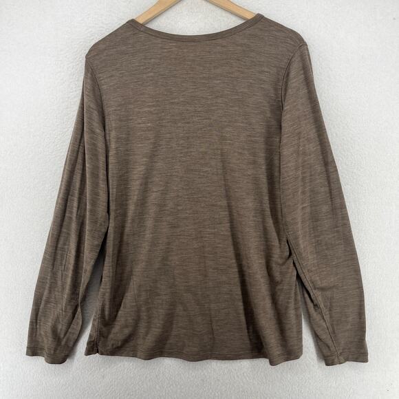 Woolx Women's Long Sleeve Brown Top - Picture 2 of 14